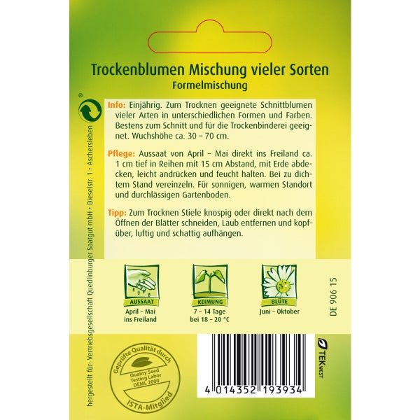 Trockenblumen Mischung Samen von Quedlinburger SAATGUT