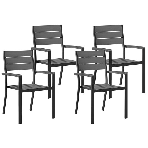 Gartenstuhl 4er Set PRATO Grau