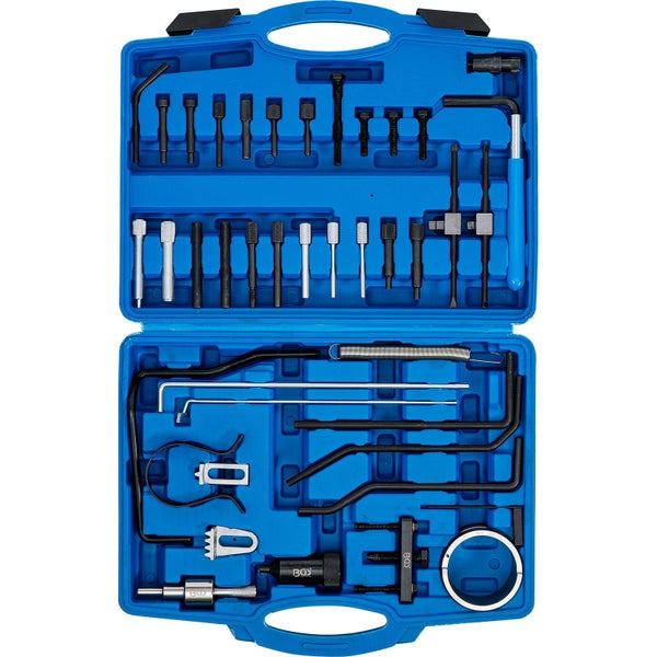 Werkzeugsatz für Kfz-Reparaturen im blauen Koffer