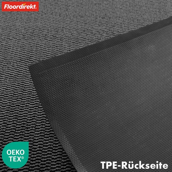 FLOORDIREKT Schmutzfangmatte - SKY Novo - PVC-frei - Extra Halt & Langlebigkeit - Anthrazit - 40 x 60 cm