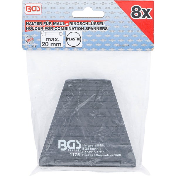 BGS technic Halter für Maul- und Ringschlüssel, 8 Stück, in Verpackung