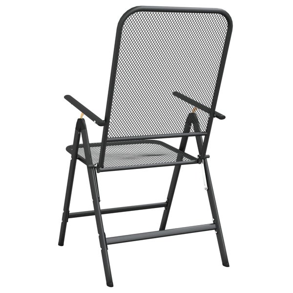 Klappbare Gartenstühle 2 Stk. Streckgitter Anthrazit