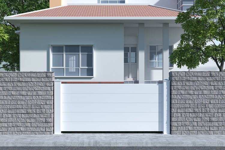 Vorgartenzaun aus Aluminium NIESEN 190H90 Weiß