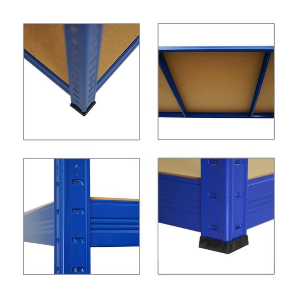 PROREGAL Mega Deal 5x Schwerlastregal Giant Elephant HxBxT 180 x 180 x 45 cm Fachlast 200 kg Blau