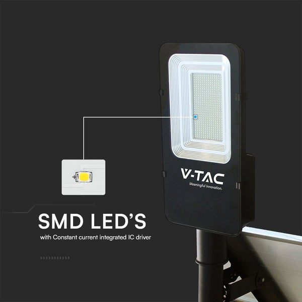 V-TAC Logo auf einer LED-Außenleuchte mit SMD-LEDs