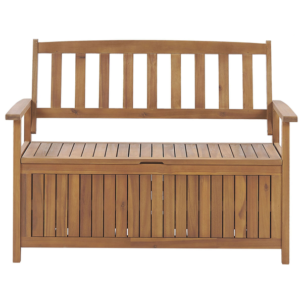 Gartenbank SOVANA 120 cm mit Stauraum Akazienholz Braun