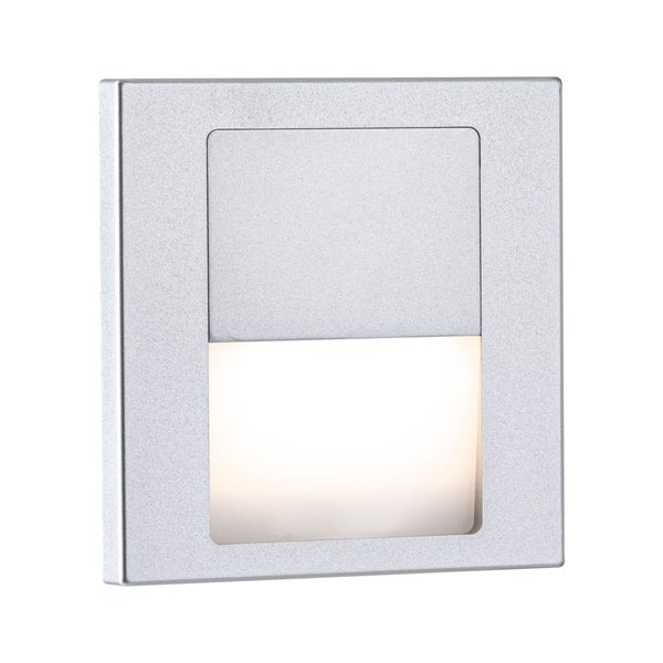 LED Wandeinbauleuchte Tsaro eckig 80x36mm 1W 80lm 230V 2700K Chrom matt