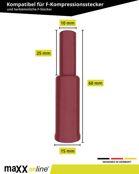 F Stecker Gummitülle & Kabelknickschutz extra für Kompressionsstecker & F-Stecker aller Art, Satellitenkabel, Koaxialkabel, Wetterschutz, LNB, Sat Multischalter,  Regenschutz