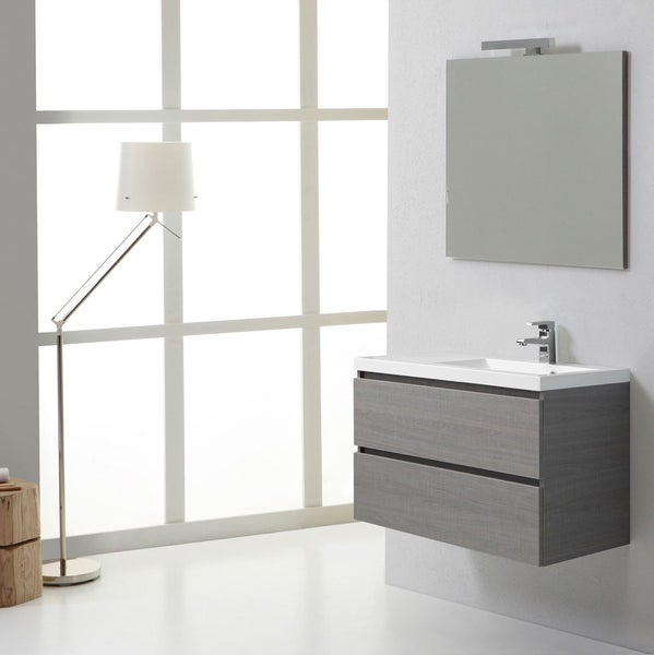 Badezimmer- Set mit Tiefe 39cm und Waschbecken rechts | Manhattan