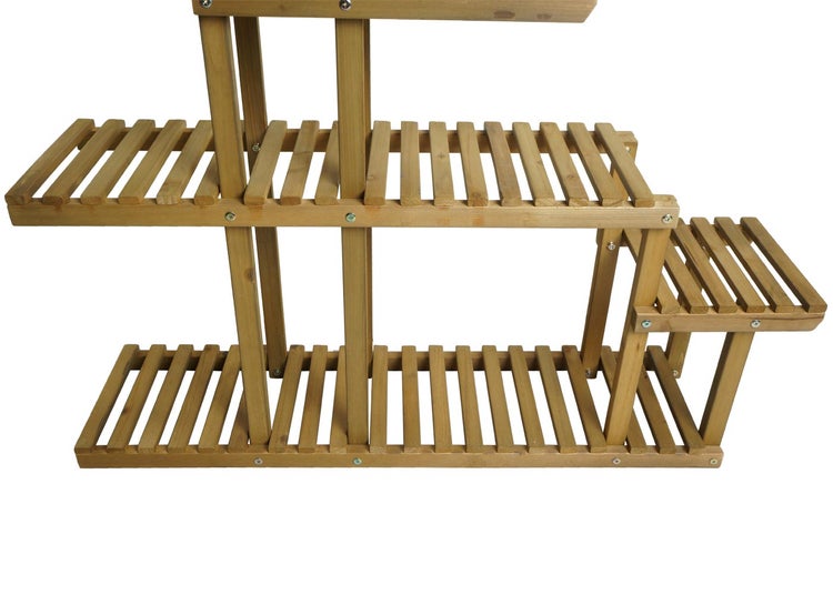 Mehrstöckiges Pflanzenregal aus Holz für den Innenbereich