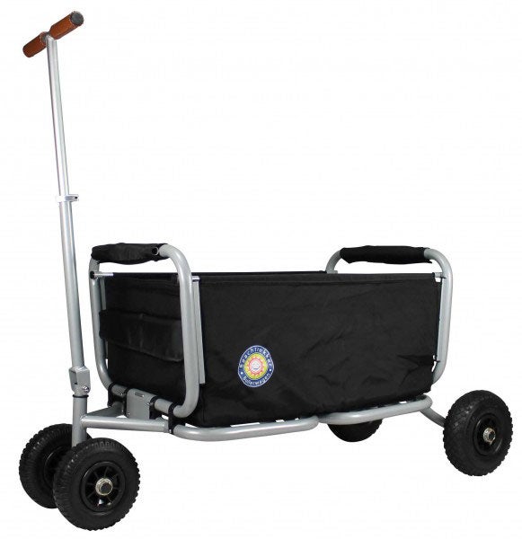 Bollerwagen mit schwarzem Stoffeinsatz und Griff