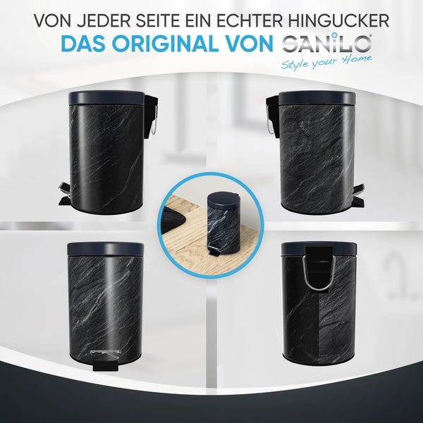 Sanilo Kosmetikeimer 3L mit Absenkautomatik Granit