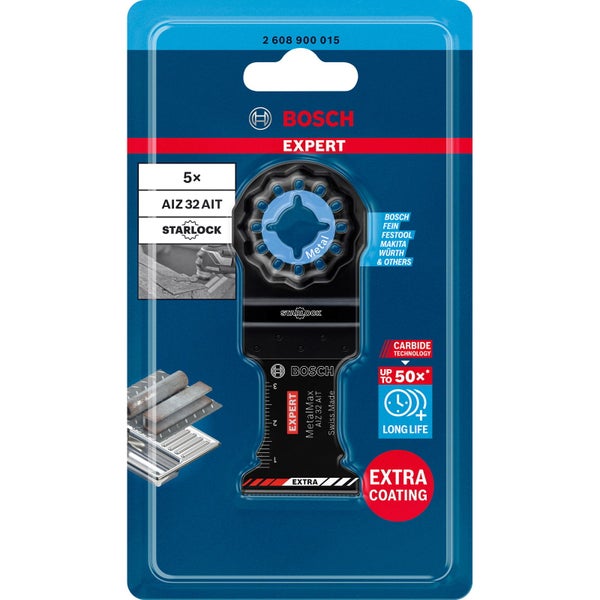 Bosch 5x Expert MetalMax Starlock AIZ 32 AIT Tauchsägeblatt für Multifunktionswerkzeuge 40 x 32 mm - 2608900015