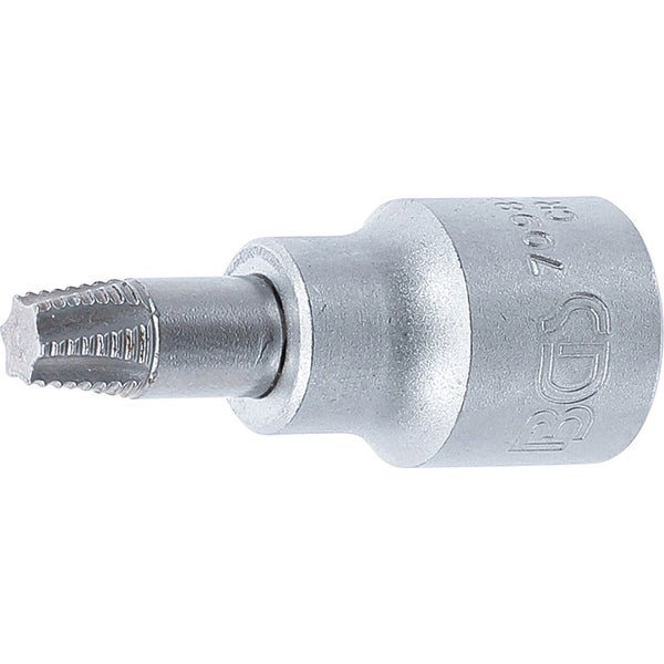 BGS Schraubenausdreher-Bit-Einsatz Antrieb Innenvierkant 10 mm (3/8) für defektes T-Profil (für Torx) T40 - 7098-T40