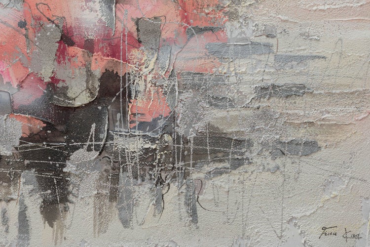 Handgemaltes Gemälde Acrylfarbe 104x78cm Rosa