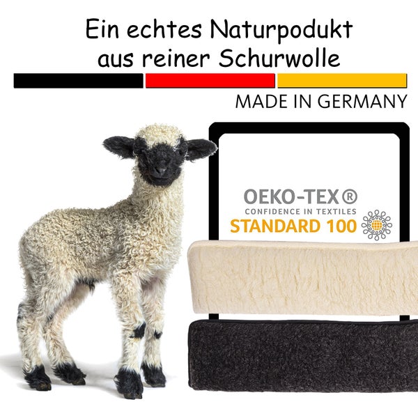 BigDean 3x Zugluftstopper für Fenster 150cm - 100% Schurwolle - Beige - Luftzugstopper Durchzugstopper Windstopper - Made in Germany