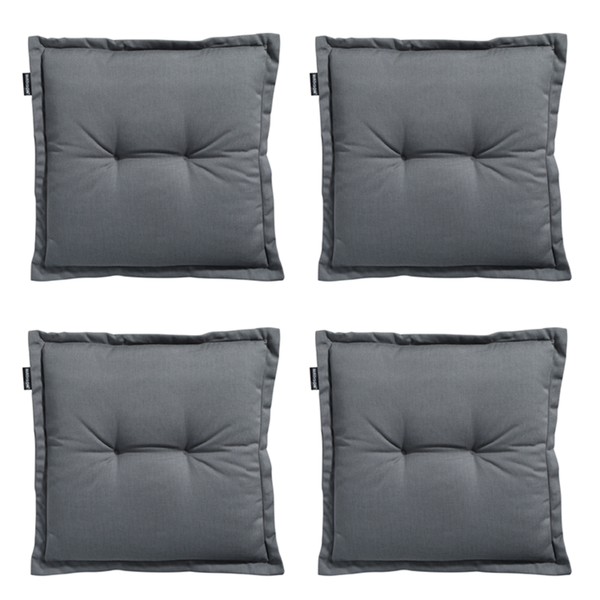 Sitzkissen Rib grau - Ca. 50x50 cm - 4er-Set