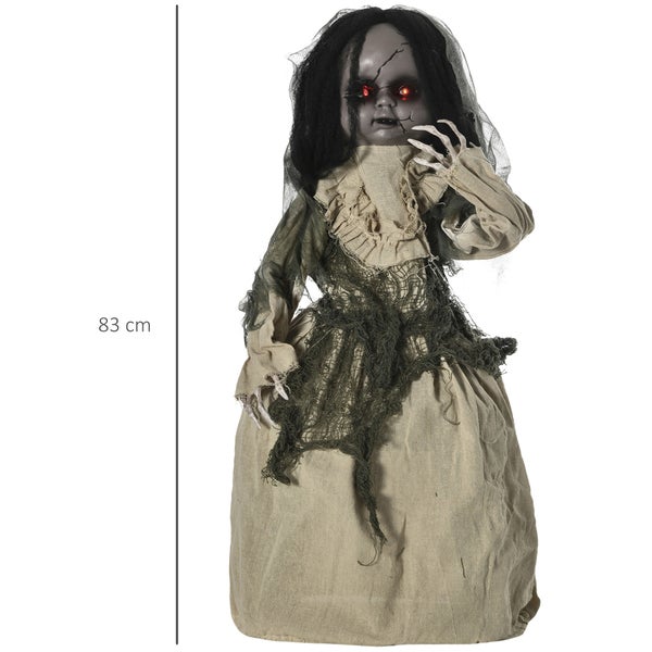 Halloween Dekofigur Geistermädchen mit einer Größe von 83 cm.