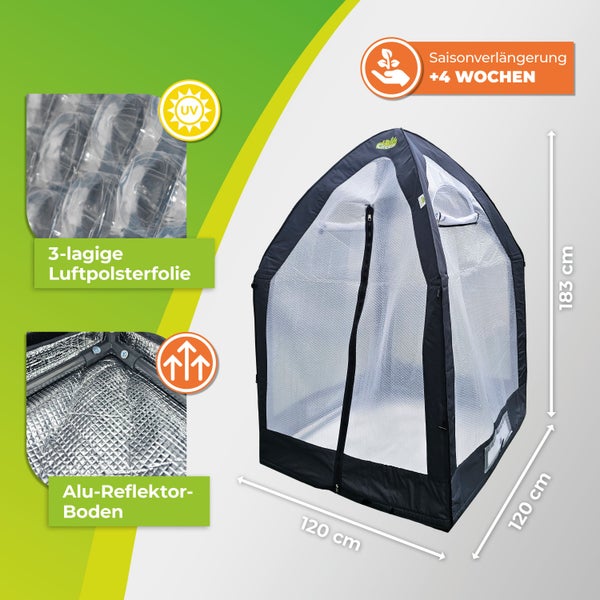 Überwinterungszelt ICEDOME ThermoPLUS Deluxe L 120 x B 120 x H 183 cm