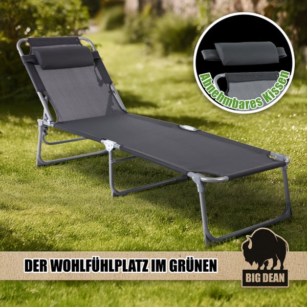 Gartenliege mit abnehmbarem Kissen und Gestell