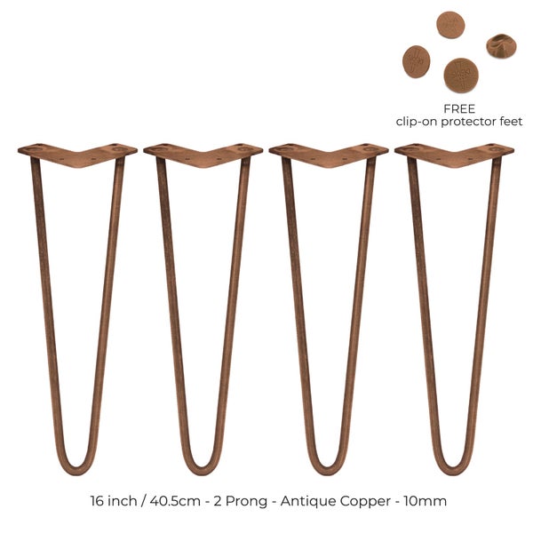 4 x 40,6cm Hairpin Legs Tischbeine 2 Streben