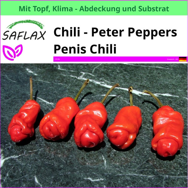 Peter Peppers Chili auf einer Oberfläche