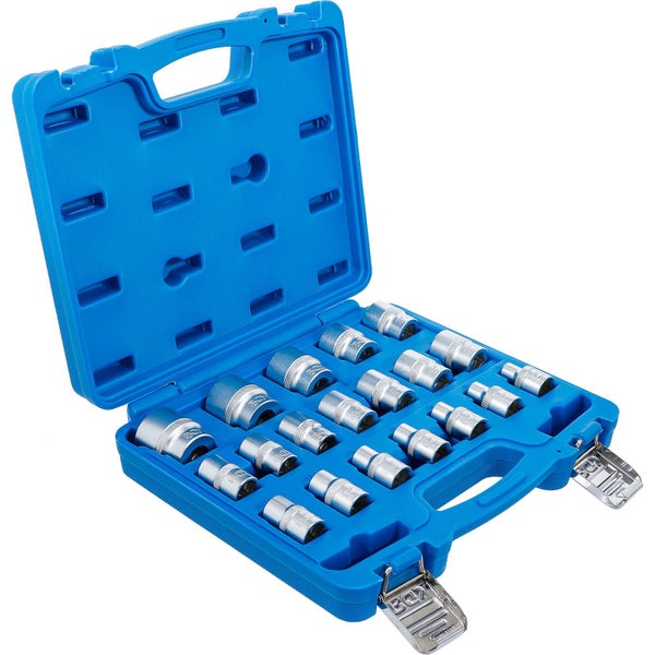Steckschlüsselsatz in blauem Kunststoffkoffer