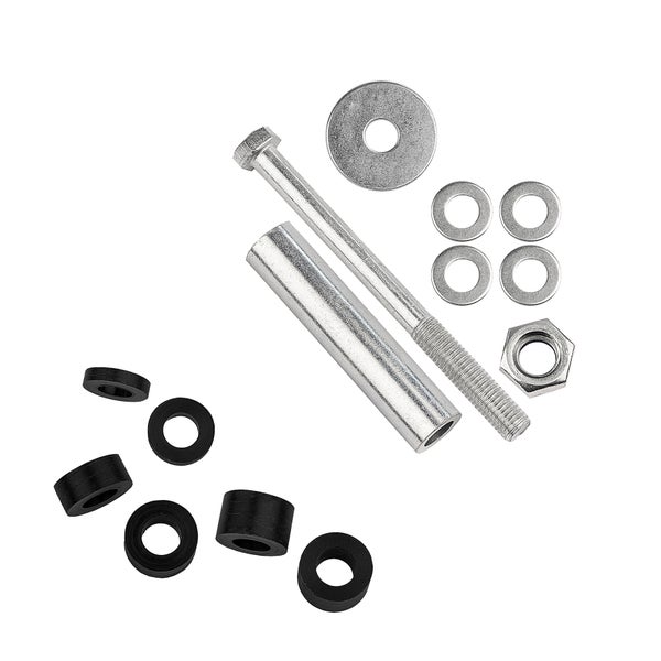 Befestigungssatz mit Schraube, Mutter, Hülsen und Unterlegscheiben