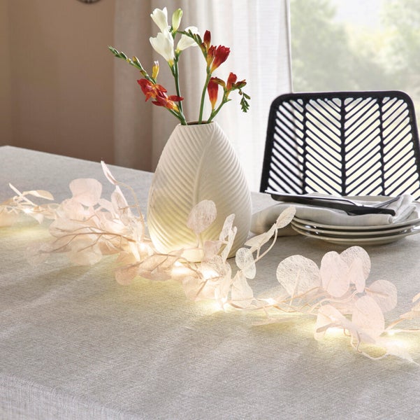 FRANK FLECHTWAREN | LED-Girlande Soft Leaves, KUNSTSTOFF, L: 120 cm