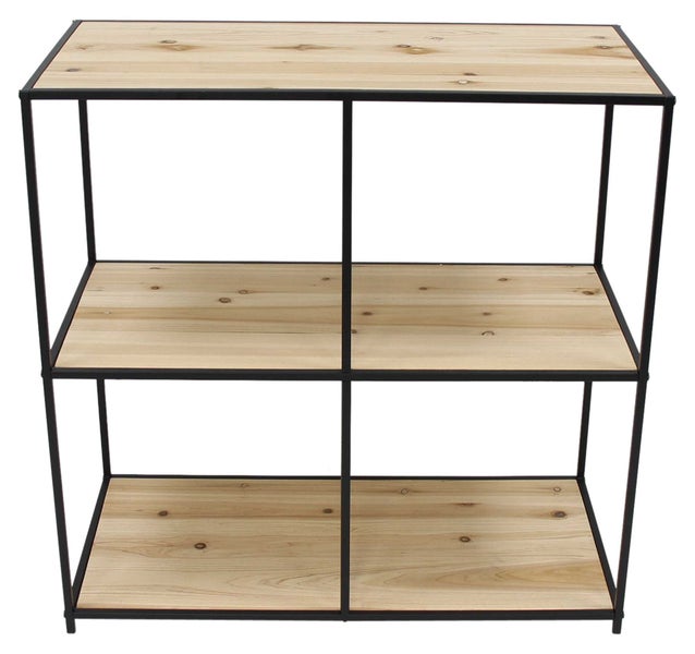 FRANK FLECHTWAREN | Regal Classic, breit, METALL, HOLZ, 80 x 40 x 80 cm