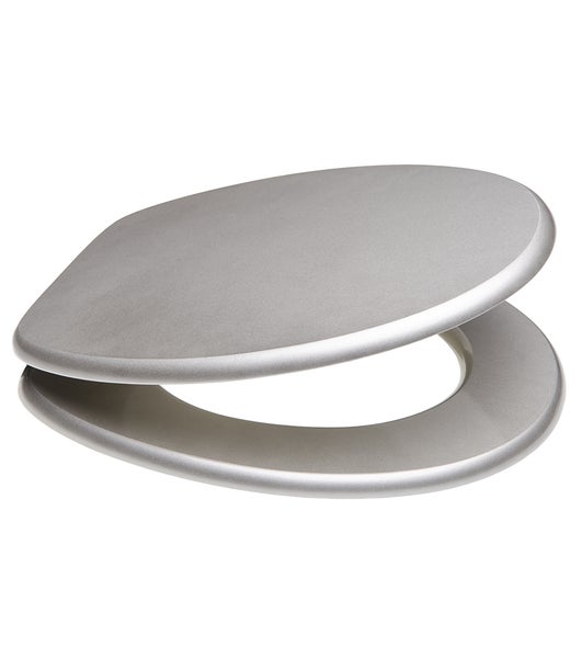 WC-Sitz Absenkautomatik Glitzer Silber