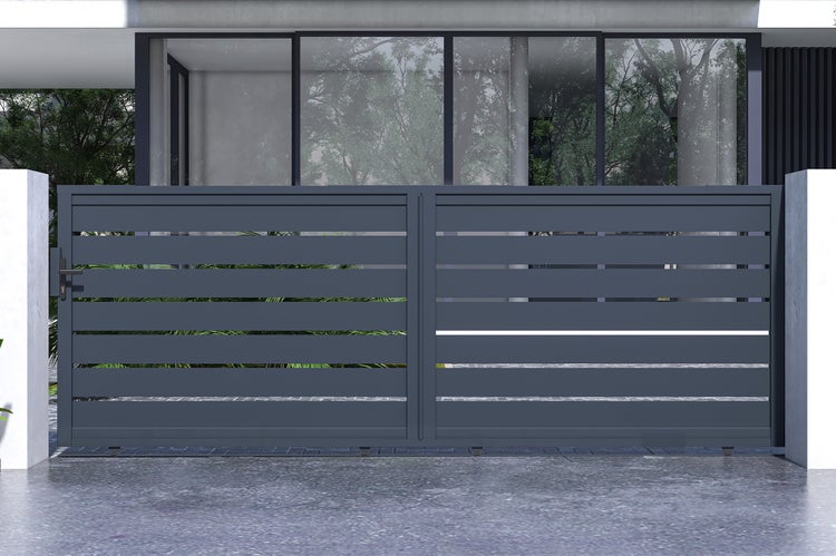 Schiebetor aus aluminium 4m VOGEL H.140cm grau