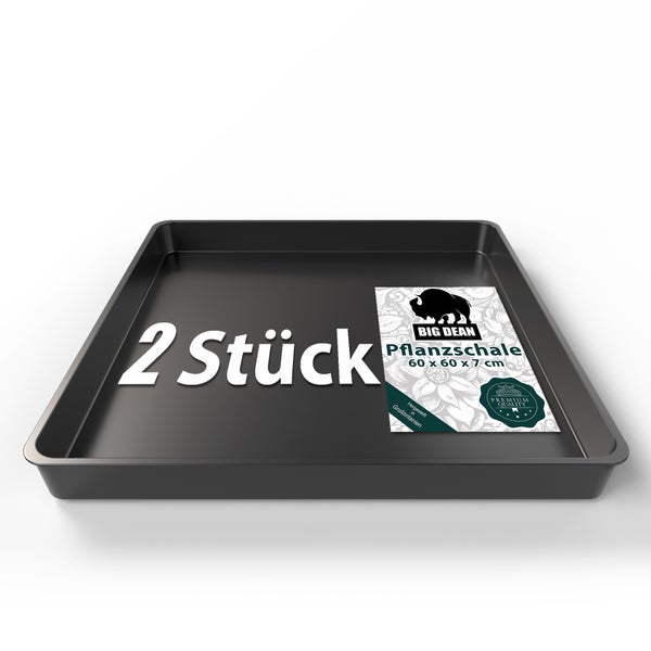 Zwei Pflanzschalen, 60 x 60 x 7 Zentimeter, von Big Dean