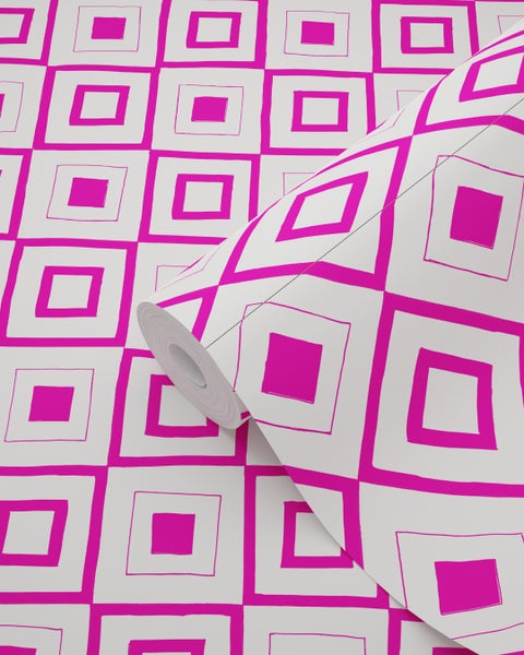 Tapetenrolle mit Quadratmuster