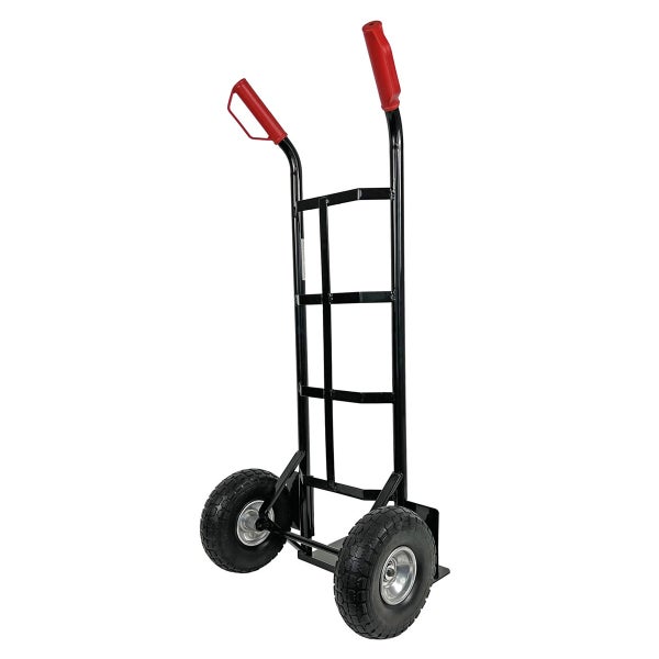 Profi Sackkarre HBH TK320PU – 320 kg Tragkraft, Vollgummireifen, Stahlrahmen, Transportkarre für Werkstatt & Baustelle