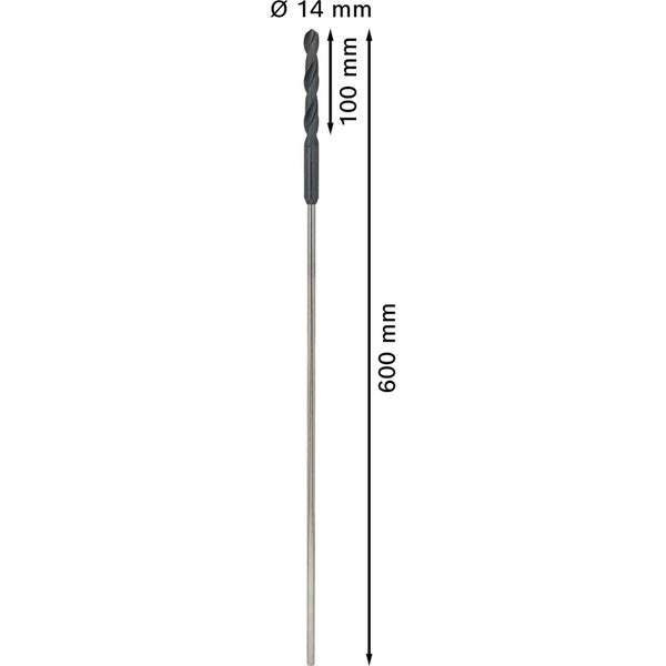 Holzbohrer mit 14 Millimeter Durchmesser und 600 Millimeter Länge
