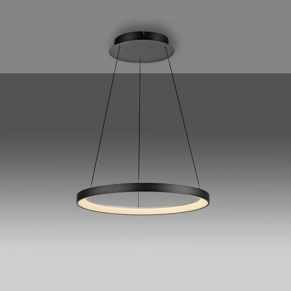 LED Pendelleuchte Hoop in Schwarz 42W 2000lm