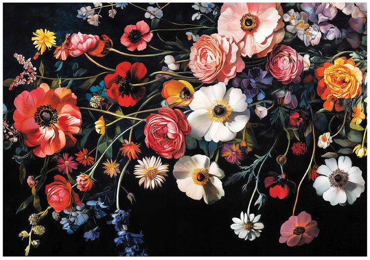 Fototapete Blumen Blumenwiese Wohnzimmer Vlies Tapete 400x280 cm