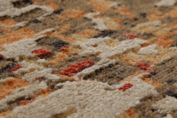 Esprit Kurzflor Teppich Orange aus Wolle East Village 50x80 cm