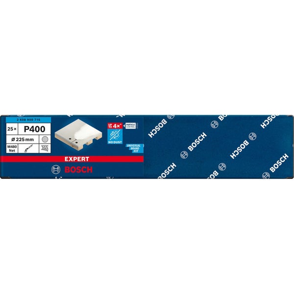 Bosch 25x Expert M480 Schleifnetz für Trockenbauschleifer 225 mm G 400 - 2608900715