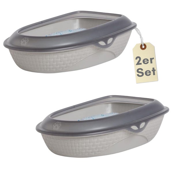 Zwei Katzentoiletten im Set