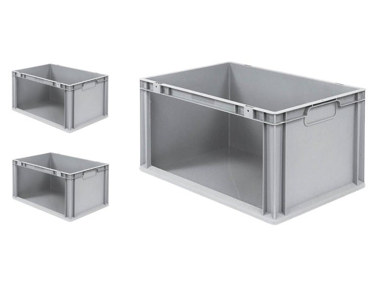 PROREGAL SuperSparSet 3x Eurobox NextGen Store HxBxT 32 x 40 x 60 cm 65 Liter Seite Offen Eurobehälter Transportbox