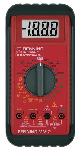 Benning MM 2 Multimeter zur Messung von Strom, Spannung und Widerstand