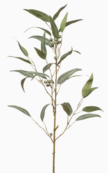 Künstlicher Azaleenzweig mit lachsfarbenen Blüten und grünen Blättern