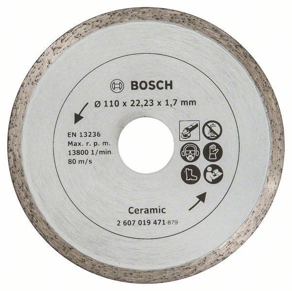 Bosch Diamanttrennscheibe für Fliesen, Durchmesser: 110 mm - 2607019471