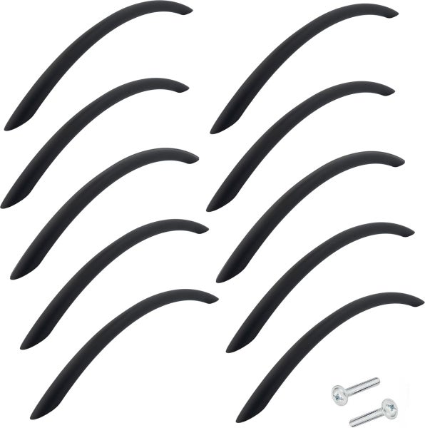 Möbelgriff Stangengriff Chicago Lochabstand 160 mm Aluminium  schwarz 10 Stück