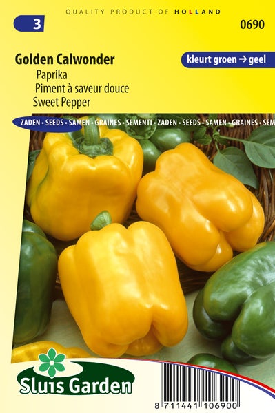 Golden Calwonder Paprika Samenpackung