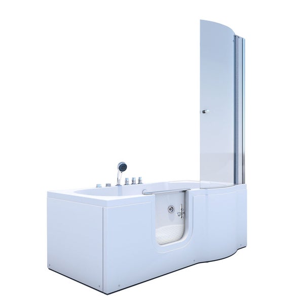 Seniorendusche und  Wanne mit Whirlpool S12D-TH-WP-L-EC 170x85cm