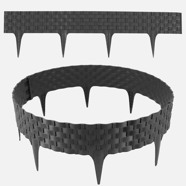 Gartenrand aus Kunststoff, gewebtes Design, zur Rasenbegrenzung