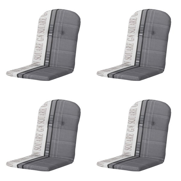 Stuhlauflage Stapelstuhl Madison Garden Grey - Ca. 96x45 cm - 4er-Set